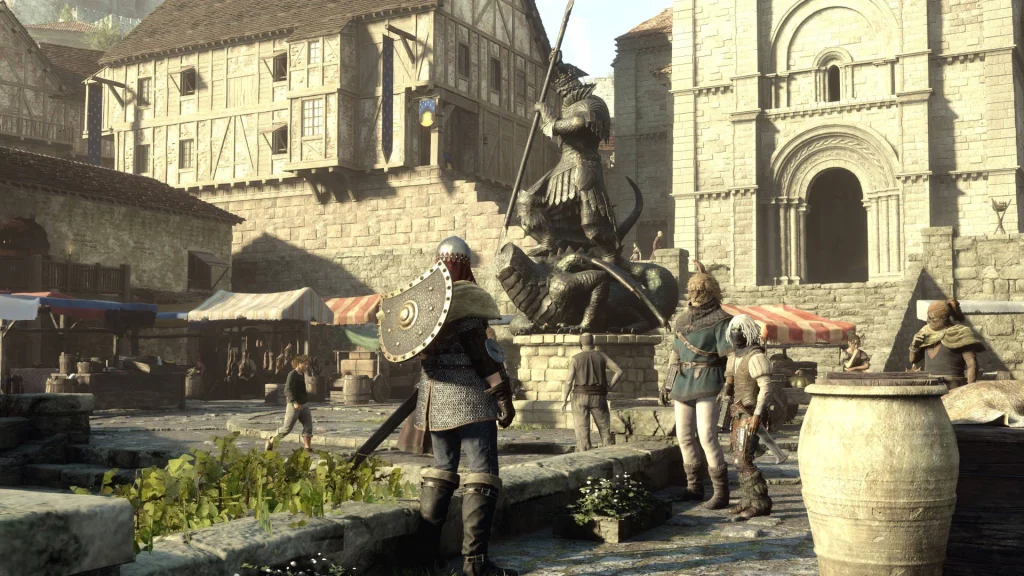 مبارزه با گریفین در Dragon's Dogma 2 از بازی های برتر کامپیوتر اکشن فانتزی