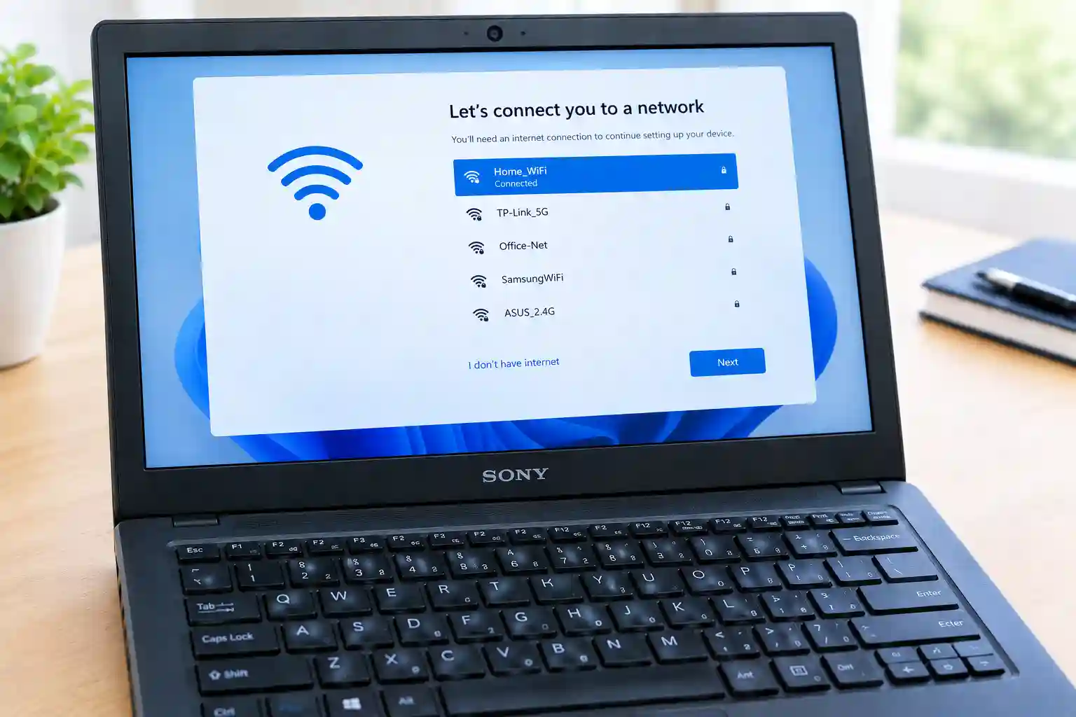 اتصال به شبکه وای_فای در لپ_تاپ Sony