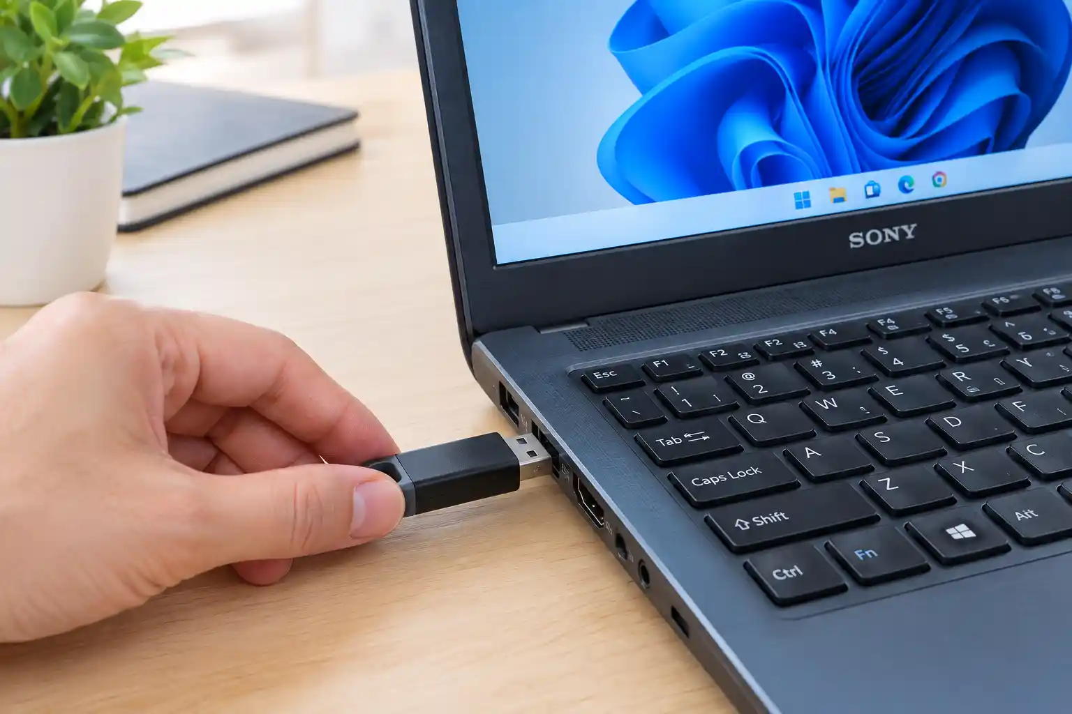 اتصال فلش USB به لپ_تاپ سونی