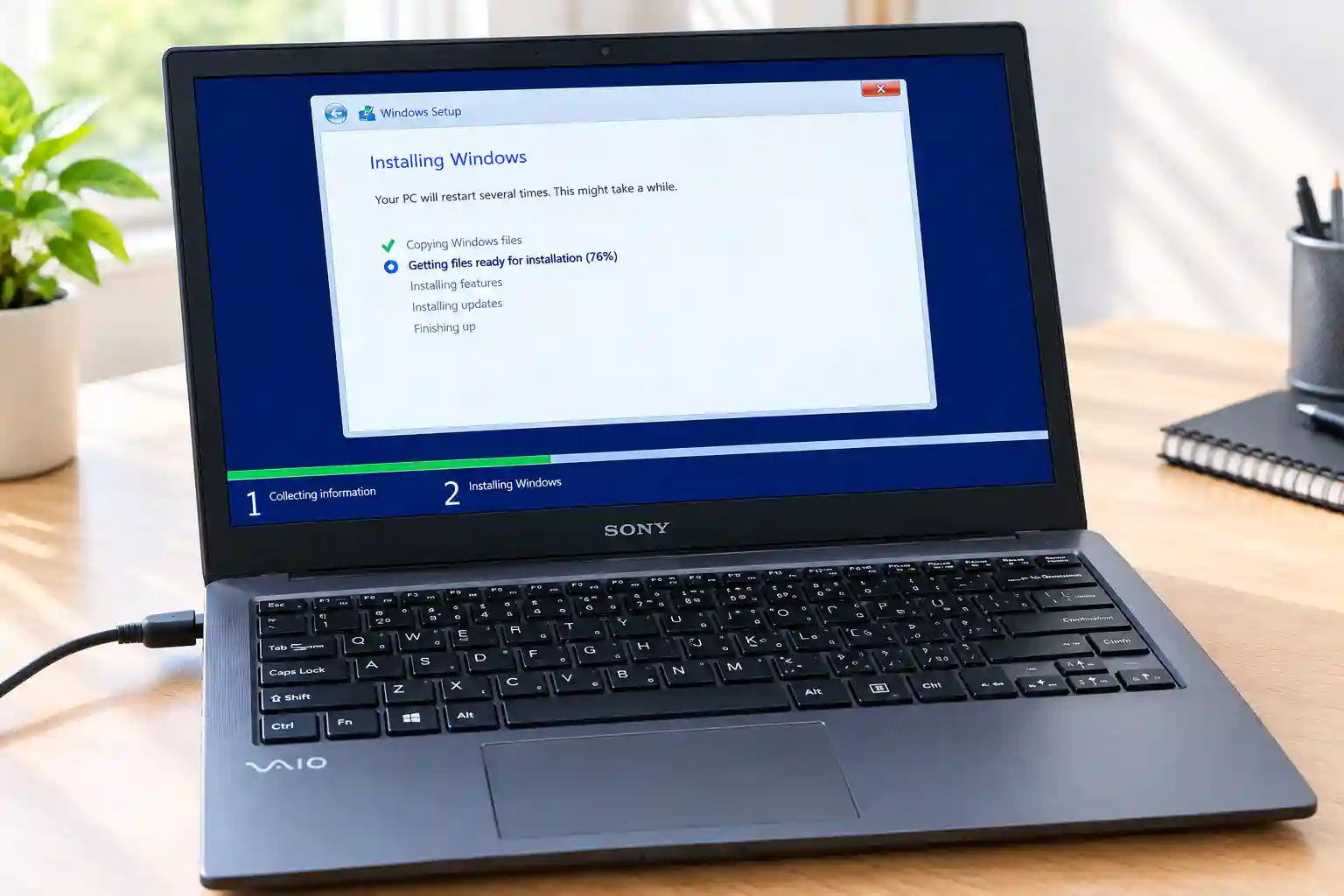نصب ویندوز روی لپ_تاپ سونی VAIO